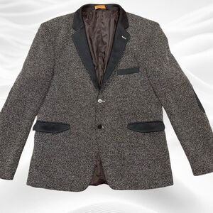 Ron Tompson RNT23 Blazer Men Single Breasted Black Tweed Look 48R(46) Art 5495-2